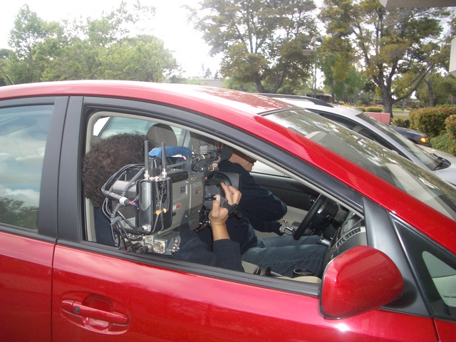 Filming in the Car